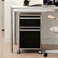 Meuble de rangement mobile à roulettes, design moderne, en métal, table d'appoint pour salon, chambre, bureau à domicile