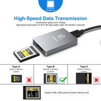 Adaptador de Tarjeta de Memoria CFexpress, Lector de Tarjetas CFexpress Tipo B y Lector de Tarjetas XQD, USB 3.1 Gen 2 10Gbps