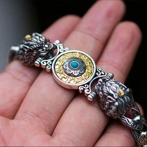 Stile retrò 12 segno zodiacale trasferimento braccialetti Vintage Color argento Pixiu sei caratteri bracciale per uomini regali fortunati - Product Image 3
