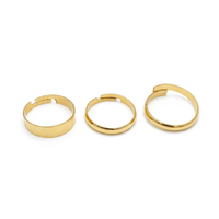 Verstellbare Ring rohlinge aus Edelstahl-Flache offene bänder für die Herstellung von Schmuck-Einfache stapelbare Ring funde