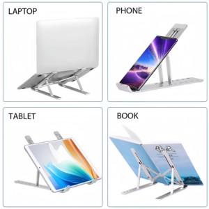 Supports pour ordinateur portable réglables sur 7 niveaux, support pour ordinateur portable en métal réglable, support pour ordinateur portable pour bureau compatible avec les ordinateurs portables de 9 à 15,6 pouces - Product Image 2