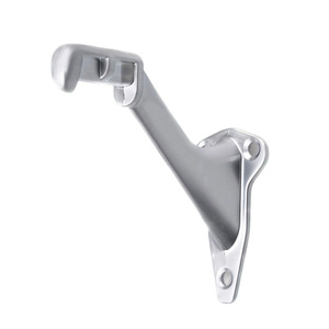 Butée de porte étendue en alliage de zinc argenté, à fixation au sol, anti-collision pour porte en verre, salle de bain, accessoires de rampe d'escalier - Product Image 2