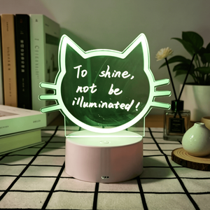 Tableau d'écriture lumineux LED 3D moderne en acrylique, tableau de messages transparent original pour enfants, anniversaires, salon, usage résidentiel - Product Image 6