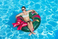 Tube gonflable personnalisé d'anneau de bain de couronne de Noël flotteur de lac de piscine de plage de salon d'amusement de l'eau pour des enfants adultes