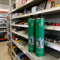 Adhésif en mousse de polyuréthane haute performance SAM SHAN 500 ml, mastic PU expansif à séchage rapide pour l'étanchéité et l'insonorisation en construction