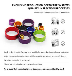 Geshifneg China Leveren Groothandel Custom 3Mm Rode Duif Vogel Been Banden Of Been Ring Voor Vogels India - Product Image 4