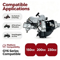Moteur GY6 150 200 230CC avec marche arrière intégrée, arbre d'équilibrage, démarrage par lanceur pour Karting, Buggy de sable, VTT – Puissant, Qualité OEM