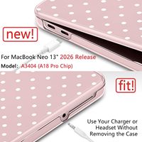 Vente en gros d'étuis rigides en plastique transparent à pois personnalisés pour Macbook Neo 13 pouces Air 13.6 15 Pro 14 Pro 16 pouces M5 M4 M3 M2 M1