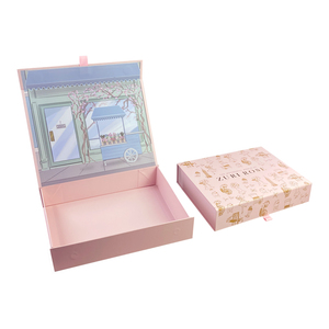 Caja de Regalo Plegable de Cartón de Lujo con Logotipo Impreso en Rosa Personalizado HENGXING, con Cierre Magnético - Product Image 2