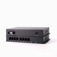 Convertisseur à fibre optique Multiplexeur 8 canaux Transmetteur-récepteur optique numérique vidéo PCM Téléphone Longueur d'onde 1310/1510 nm Câble 25 km