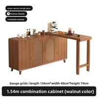Table à manger pliante extensible en bois massif, murale, avec rangement, multifonctionnelle, style chinois, rectangulaire, mobilier de maison 4