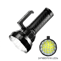 Linterna Láser Blanca Recargable de Alta Potencia - Linterna de Rescate Portátil para Camping con Pantalla LCD de Batería