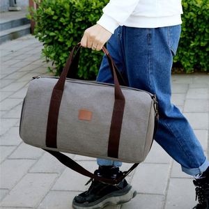 BSCI Factory OEM <b>Foldable</b> Weekender Bag Overnight Travel Bag Waterproof Duffle Tote Bag with <b>Shoes</b> Compartment - Product Image 5