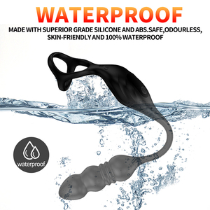 Anillos para el Pene con Modos de Empuje y Vibración, Vibrador con Control Remoto, Masajeador de Próstata, Juguetes Sexuales Anales para Hombres - Product Image 5