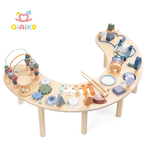 Mesa de Juego Sensorial de Madera Montessori Personalizada Qiaike, Centro de Actividades para Bebés, Juguetes de Aprendizaje para Niñas y Niños de 1+ Año, Regalos - Product Image 1