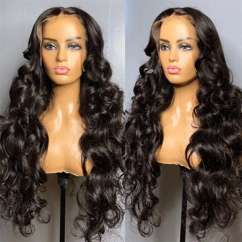 Cheap human hair wig full lace Braid Wig,Brazilian HD lace frontal wig vendor,Bleached Knot hd peruvian hair wig for black women