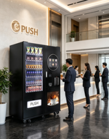 Distributeur automatique commercial combiné pour snacks, boissons et café – Kiosque de vente multi-paiements en libre-service
