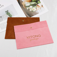 Sacs à main en velours imprimés avec logo personnalisé, enveloppe cadeau, sac d'emballage personnalisé, enveloppe en velours colorée, pochette d'emballage pour vêtements et sous-vêtements