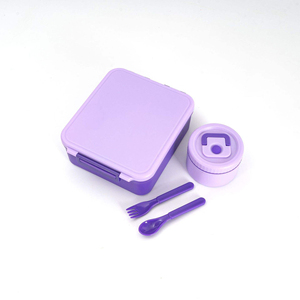Ensemble de 3 boîtes à lunch carrées en plastique, uniques, résistantes et compatibles micro-ondes, avec sac anti-fuite pour enfants, pouvant être chauffées - Product Image 6
