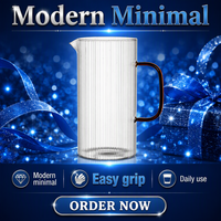 Mug en verre borosilicate résistant à la chaleur 1L, anti-explosion, prêt pour l'infusion de thé, pour bureau et bar, personnalisation en gros du logo
