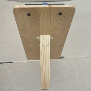 Porte-menu en bois sur pied avec support pliable, tableau d'affichage portable en pin pour l'école, le bureau, la maison, le restaurant - Product Image 3