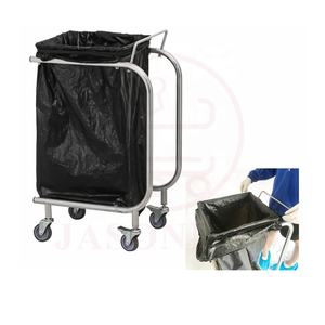 Commerciële Schoonmaak Vuilniswagen Schoonmaken Afval Collector <span class=keywords><strong>Trolley</strong></span> Voor Stofzak Rvs Ziekenhuis Vuilniswagen - Product Image 5