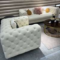 Meubles de salon, canapé Chesterfield et canapés modernes de luxe pour le salon, ensemble de canapés en velours pour la maison, 3+2+1