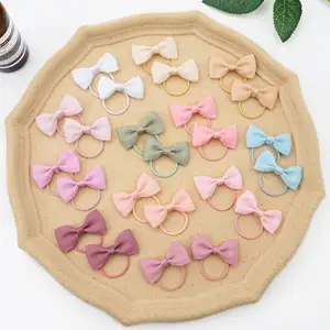 30 cái/bộ Grosgrain Ribbon Pigtail tóc Bows tóc đàn hồi quan hệ tóc ban nhạc chủ sở hữu phụ kiện cho bé gái trẻ sơ sinh