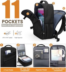 Waterproof Computer <b>Backpack</b> Business Laptop <b>Backpack</b> USB Charging Custom Logo Large Capacity OEM Design - Product Image 4