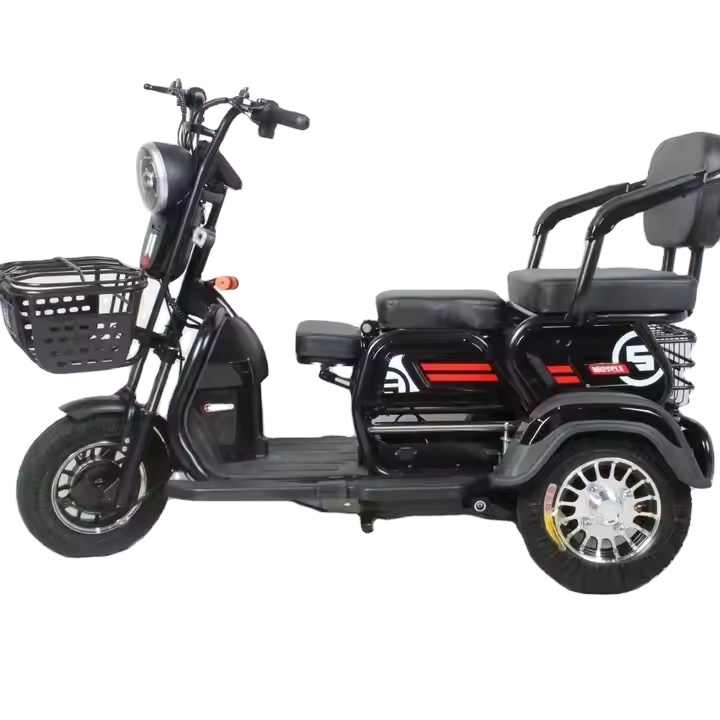 3 Seats Adult Battery Electric Passenger Tricycle 48V City Recreational Vehicle Open/ EEC Certificate Cargo Bike