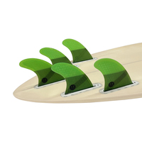 Aileron de surf en fibre de verre personnalisé pour planche de surf, ensemble tri-quad K2.1, aileron à languette unique