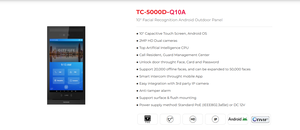 Android IP Doorphone 10 inch ngoài trời bảng điều chỉnh hỗ trợ Nhận dạng khuôn mặt mở khóa video Cửa Điện thoại PoE căn hộ kiểm soát truy cập - Product Image 2