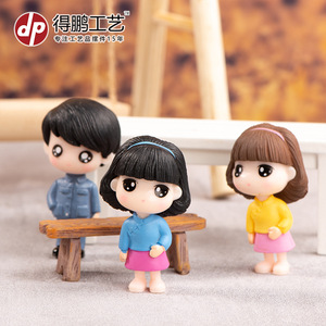 ตุ๊กตาการ์ตูนคู่รักตกแต่ง PVC มินิฟิกเกอร์สำหรับห้องนั่งเล่นของขวัญวันเกิดรูปร่างไม่สม่ำเสมอ D1440 - Product Image 5