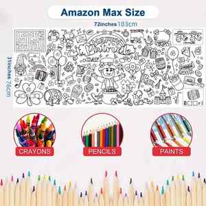 2026 Saint Patrick's Day Paper Poster Coloring Tablecloth DIY Disposable <b>Table</b> <b>Cover</b> for Kids Playing - Product Image 2
