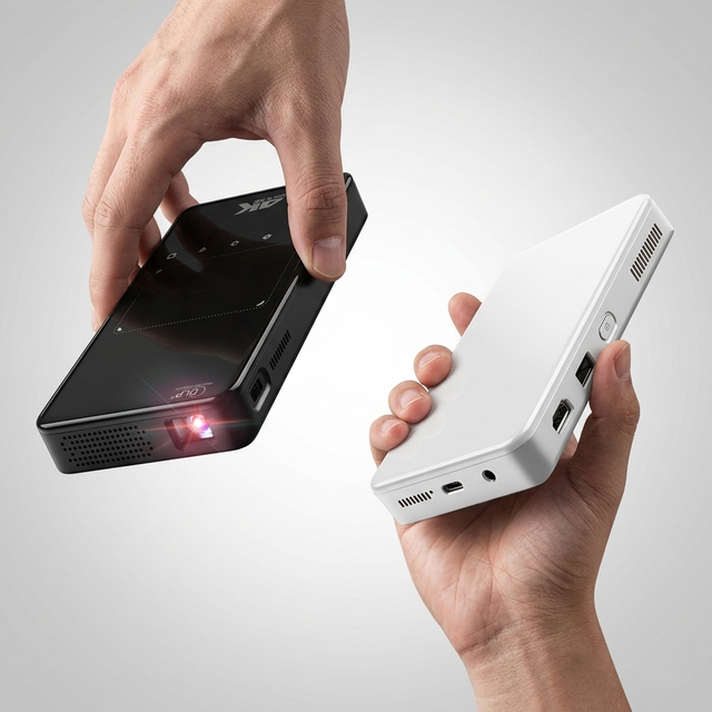 Aome S90 LED Mini Video Projector Smart Home Theater Android OS 3D DLP Built-in Battery 4K Ready Portable Pocketable 150 Lumens