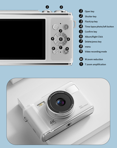 ค้นหา SourcingArk กล้องเด็ก 16X ซูม 4K HD 50 ล้านพิกเซล เลนส์คู่ วิดีโอ 1080P เล่นเกม เล่นเพลง X8 CCD - Product Image 2