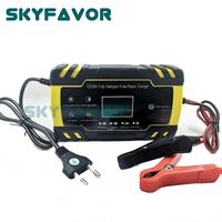 Chargeur de batterie intelligent portable 12V 24V 8A à impulsions pour batteries de voiture, camion et moto (réparation des batteries au plomb-acide)