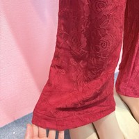 Nouvel ensemble deux pièces sexy pour femme en dentelle transparente à nouer devant, cardigan à manches longues avec pantalon en dentelle assorti