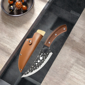 Cuchillo de Cocina Profesional Hecho a Mano de Acero Inoxidable Ennegrecido de 6 Pulgadas, Cuchillo de Carnicero para Deshuesar y Filetear con Mango de Madera y Espiga Completa - Product Image 3