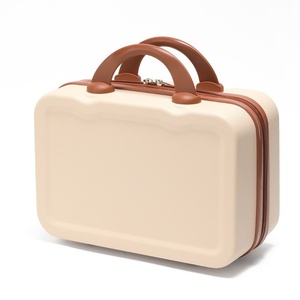 14inch Small Fashion Polyester Zipper Cosmetic <b>Suitcase</b> Bag Case Luggage Storage Box Souvenir Printed Logo Gift Box Waterproof - Product Image 1