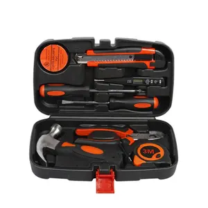 SENCOE marque 9 pièces ensemble professionnel multifonction en acier au carbone kit d'outils à main pour la maison pour les réparations quotidiennes