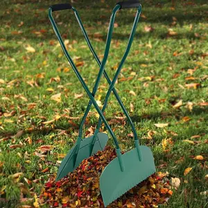 Grüner Langgriff-Blatt-Grabber-Rechen Hochleistungs-Easy-Pick-Up-Blattpf lücker Garden Grabber zum Sammeln von Blättern Grass chnitte