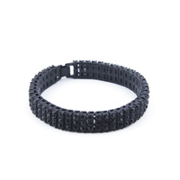 Bijoux de rappeurs Eskeem Hip Hop Bling Bling Bijoux Hips Hops Tendance tendance Brillant Bracelet tennis à trois rangées de zircon cubique