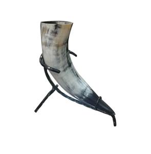Authentique cornes à boire viking pour les passionnés d'histoire, cornes à boire viking faites à la main avec support en métal à bas prix - Product Image 6
