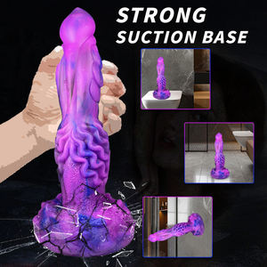 Dildo Anal de Silicona con Nudo de Fantasía y Ventosa, Juguete Sexual para Adultos - Pene de Perro Suave y Enorme Tapón Anal de Animal - Product Image 5