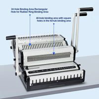 2025 nouvelle arrivée SW2500A 2-en-1 spirale et peigne livre liant polyvalent manuel fil reliure Machine pour 25 feuilles pour une utilisation au bureau