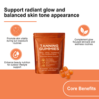 Gummies bronzantes à base de caroténoïdes, 60 unités, formule beauté antioxydante quotidienne, complément alimentaire, personnalisable OEM, marque privée