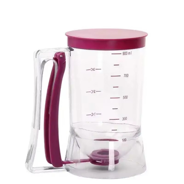 Waffles Batter Dispenser Muffin Cupcake Handheld Home Food Gadget Measuring Cup Pancake Mixer