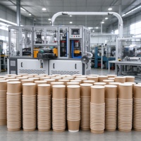 Machine automatique à grande vitesse pour la fabrication de gobelets en papier, machine complète pour gobelets en carton, machine à gobelets en papier jetables pour café