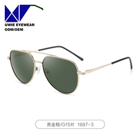 Lunettes de soleil polarisées en métal sur mesure OEM, taille 52-20-146, anti-éblouissement UV400, pour adultes unisexes, service d'échantillons rapide